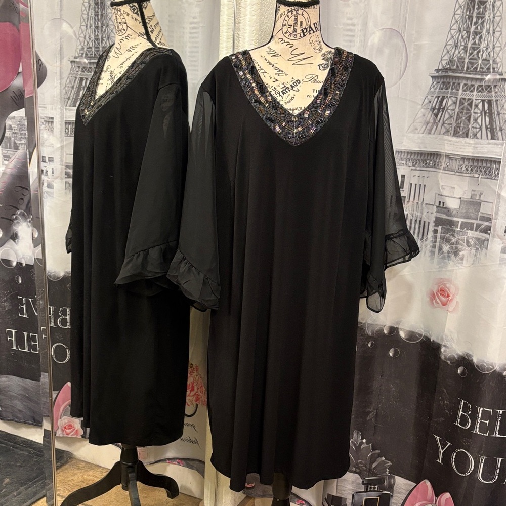 NWT Est. 1946 Black Plus Size Cocktail Dress